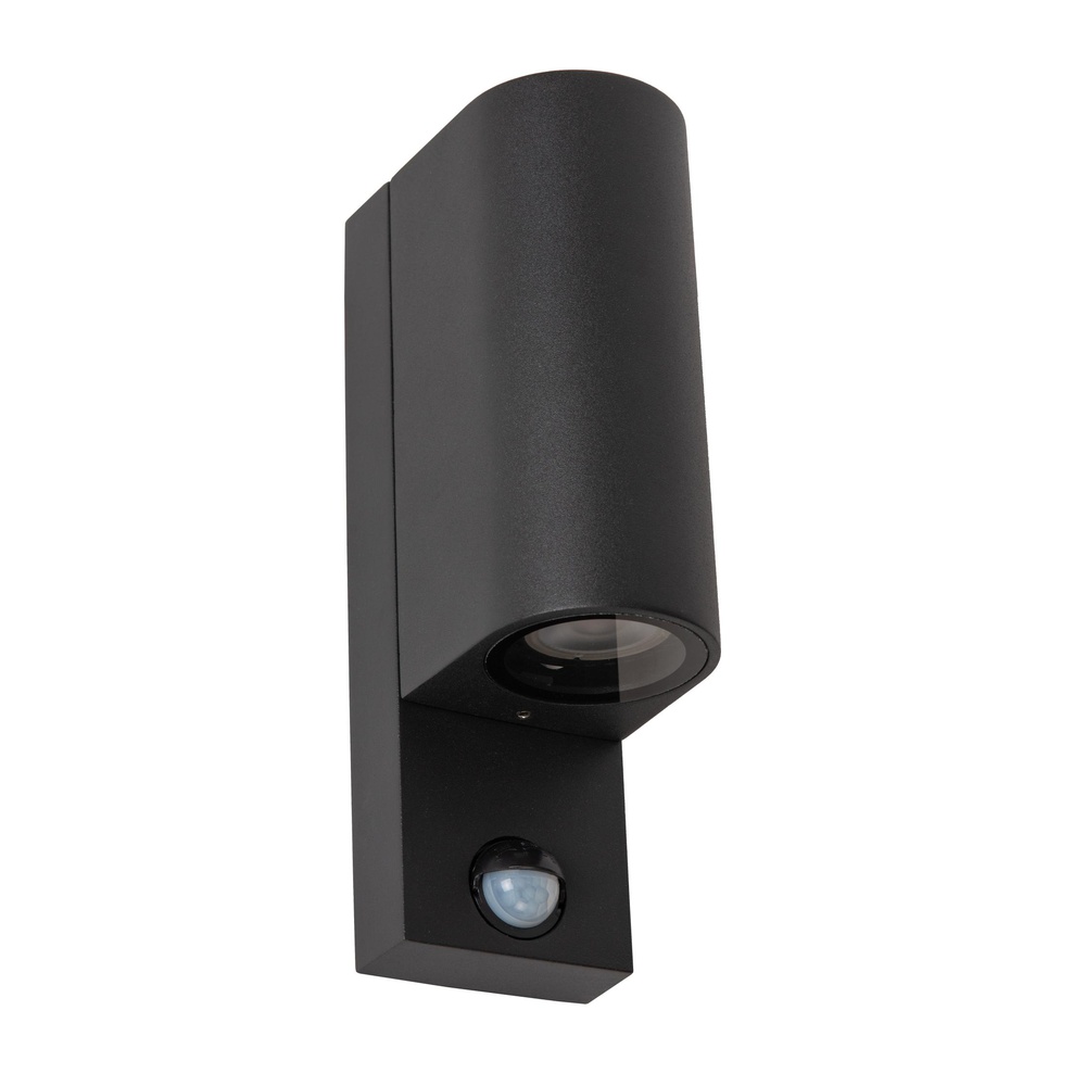 Lucide WandspotZaro up & down zwart met sensor - 69803/02/30